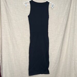 OQQ bodycon Elegant Black high slit Dress